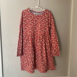 Mini Boden Dress 9-10 Red Floral Knit